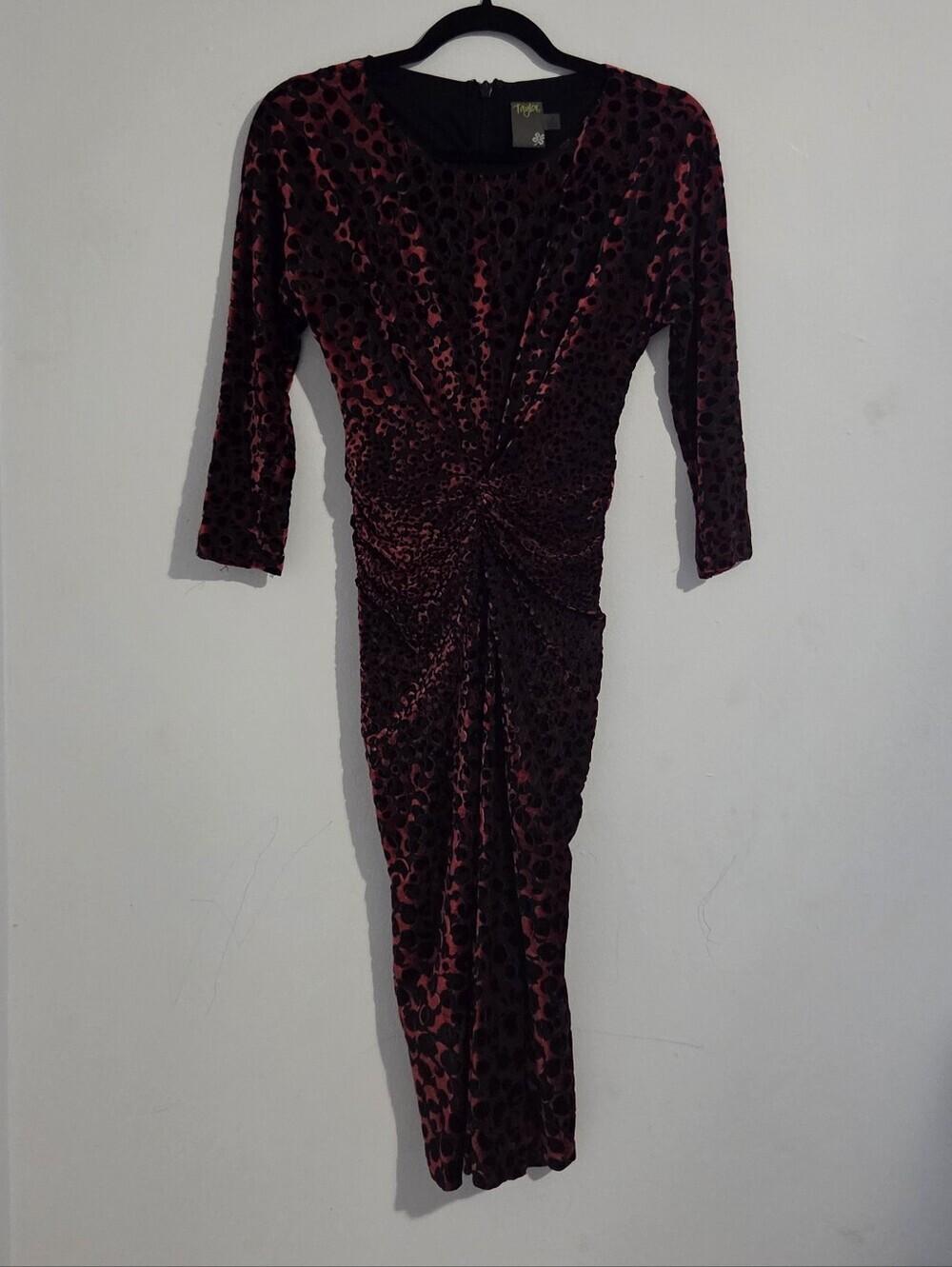 Taylor Ruched Velvet Midi Dress